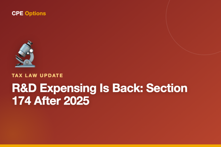 R&D Expensing Is Back: Section 174 After the 2025 Law