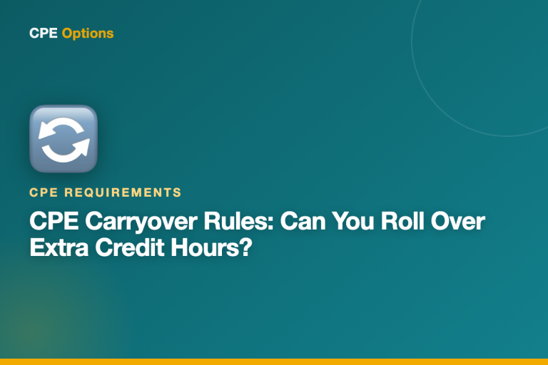 CPE Carryover Rules: Can You Roll Over Extra Credit Hours?