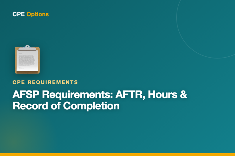 AFSP Requirements 2026: AFTR, Hours & Record of Completion
