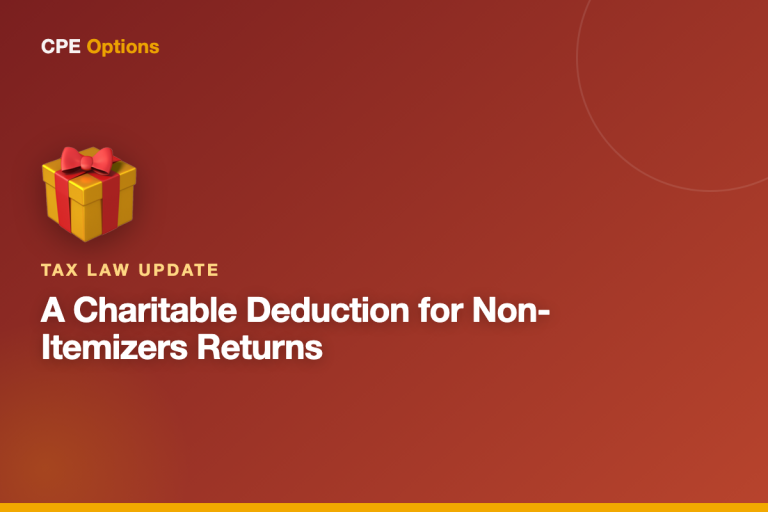 A Charitable Deduction for Non-Itemizers Returns