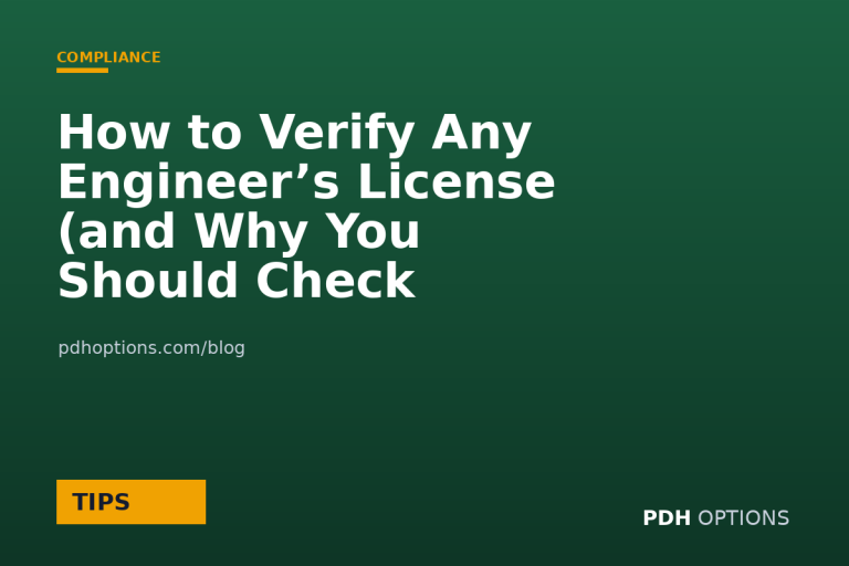 How to Verify Any Engineer’s License (and Why You Should Check Yours) — CPE Options