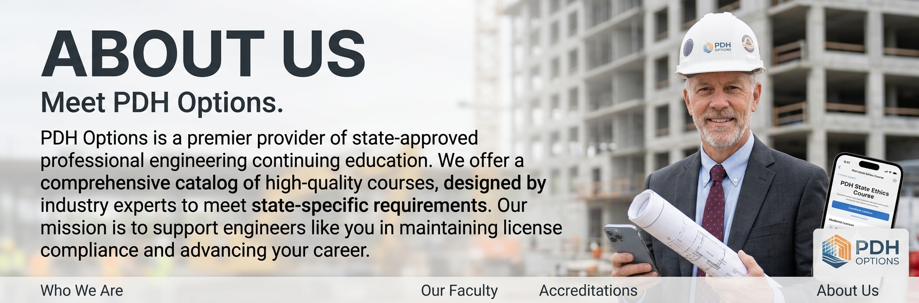 About CPE Options — mobile continuing education for licensed engineers