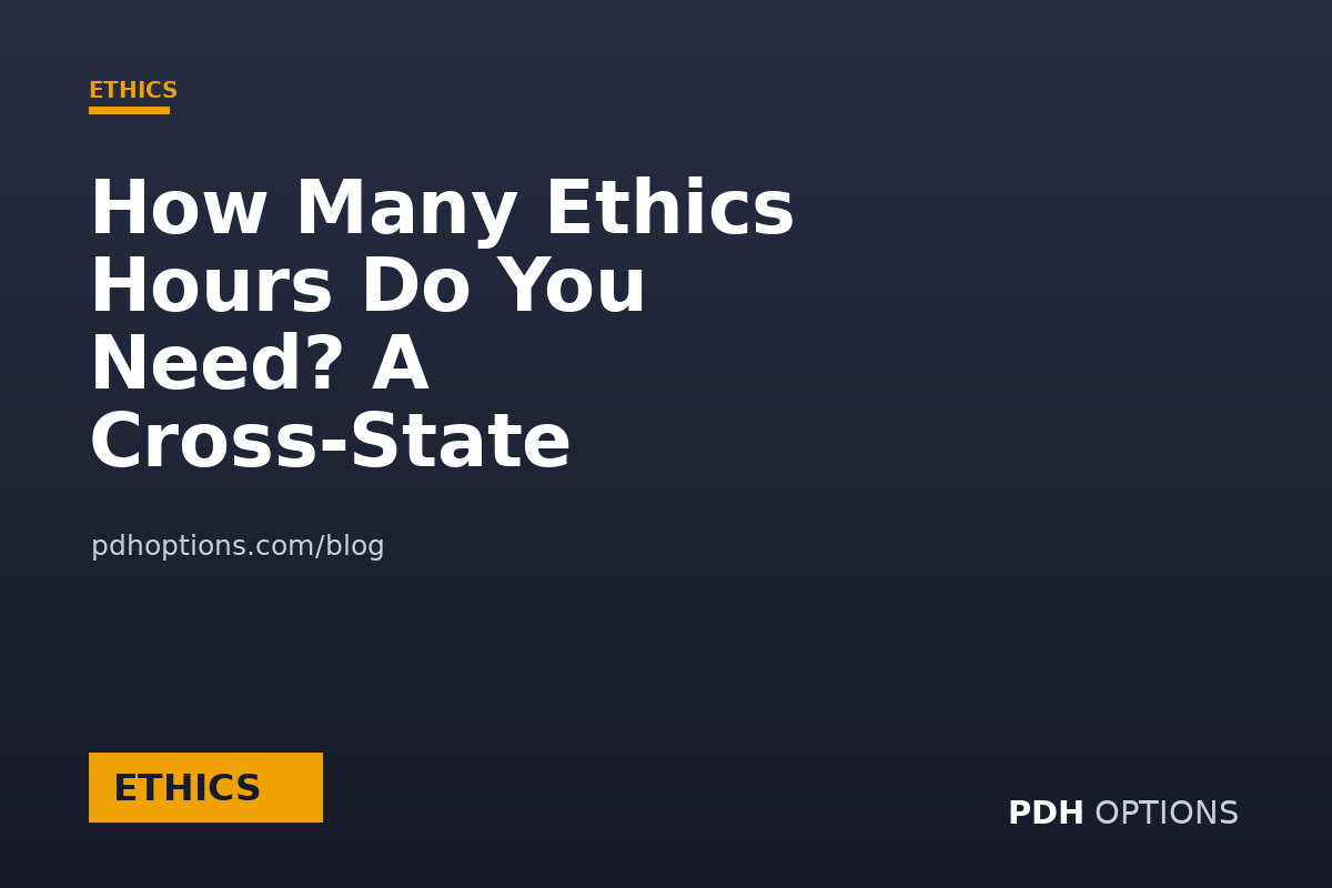How Many Ethics Hours Do You Need? A Cross-State Comparison — CPE Options