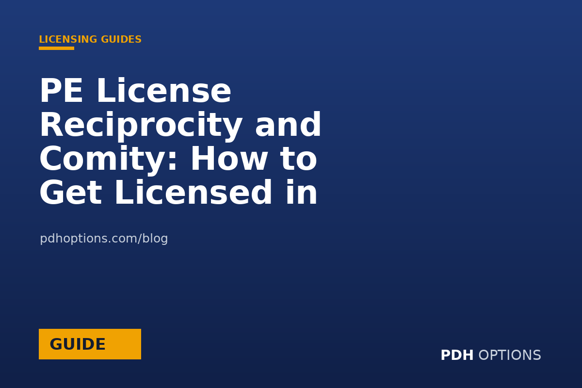 PE License Reciprocity and Comity: How to Get Licensed in Multiple States — CPE Options