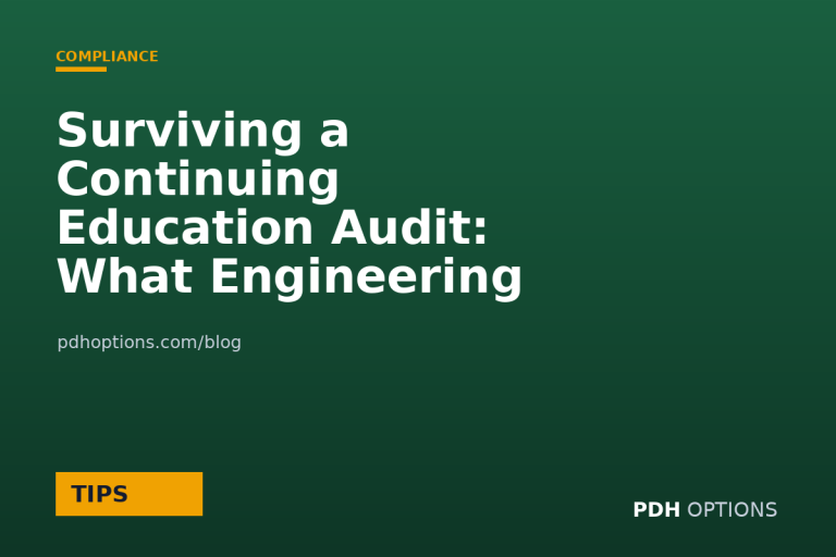 Surviving a Continuing Education Audit: What Engineering Boards Ask For — CPE Options