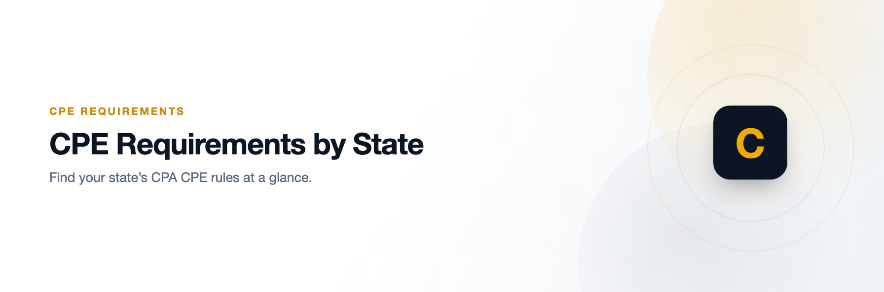 Browse CPE Requirements by State