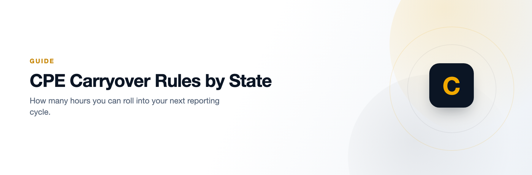 CPE Carryover Rules by State