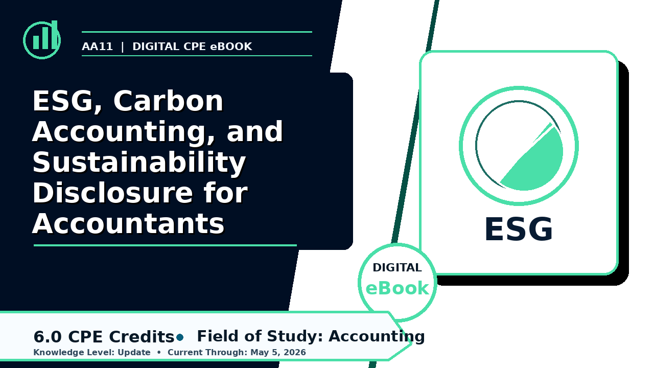 ESG, Carbon Accounting, and Sustainability Disclosure for Ac