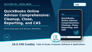 QuickBooks Online Advisor Comprehensive: Cleanup, Close, Reporting, and CAS