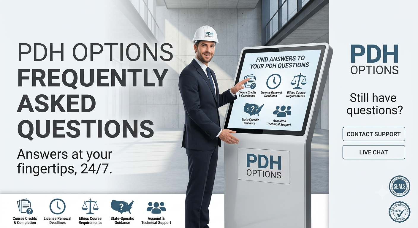 CPE Options FAQ — answers about PE continuing education credits and license renewal