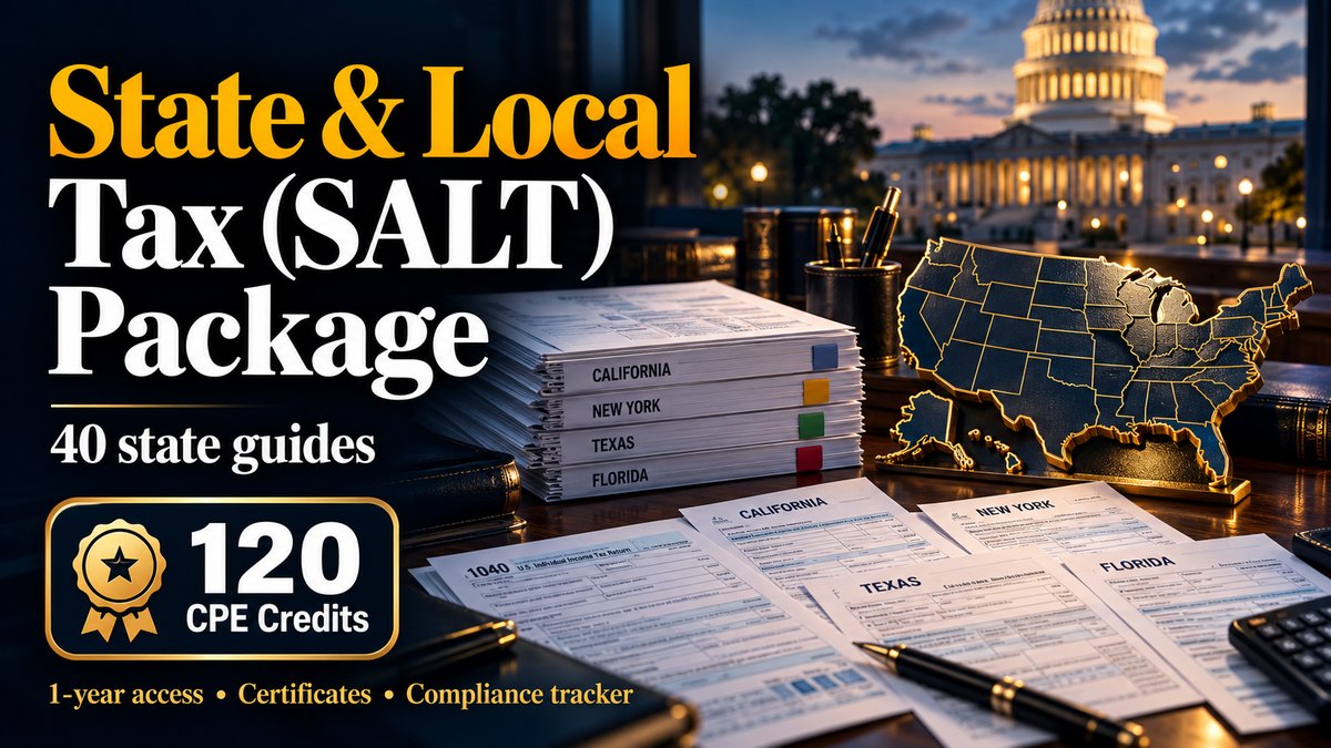 State & Local Tax (SALT) Package — CPE Options package